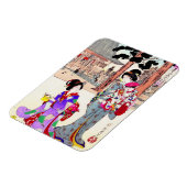 東洋カッコいいクラシック芸者のレディーアート マグネット (左側)