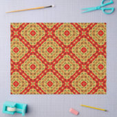 東洋カラフルモザイク幾何学模様 薄葉紙 (クラフト)