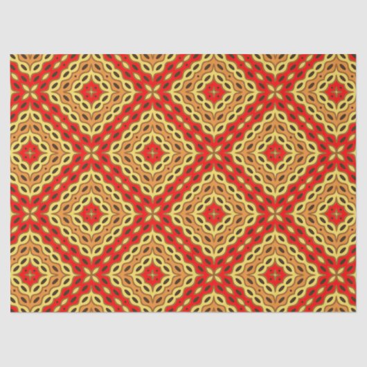 東洋カラフルモザイク幾何学模様 薄葉紙 (正面)