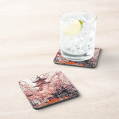 東洋クールの日本の上野公園水彩画 コースター (右側)