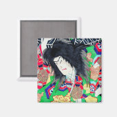 東洋クールの歌舞伎俳優日本美術 マグネット (正面/裏面)