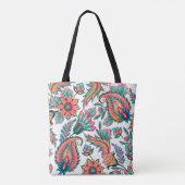 東洋シ伝統的ームレスペイズリーパターン。ヴィン トートバッグ (裏面)