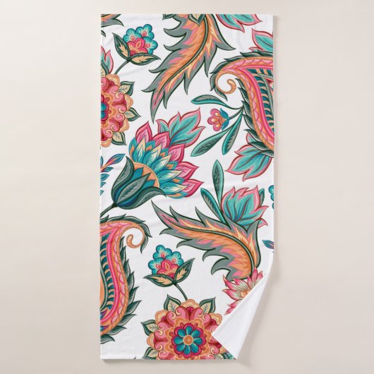 東洋シ伝統的ームレスペイズリーパターン。ヴィン バスタオル (バスタオル)