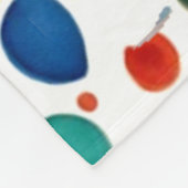 東洋スタイル水彩画水玉模様美術 フリースブランケット (角)