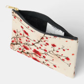 東洋スタイル絵画の春の梅 アクセサリーポーチ (見開き)