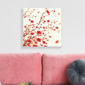 東洋スタイル絵画の春の梅 キャンバスプリント (インサイチュ (リビング))