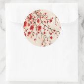 東洋スタイル絵画の春の梅 ラウンドシール (バッグ)