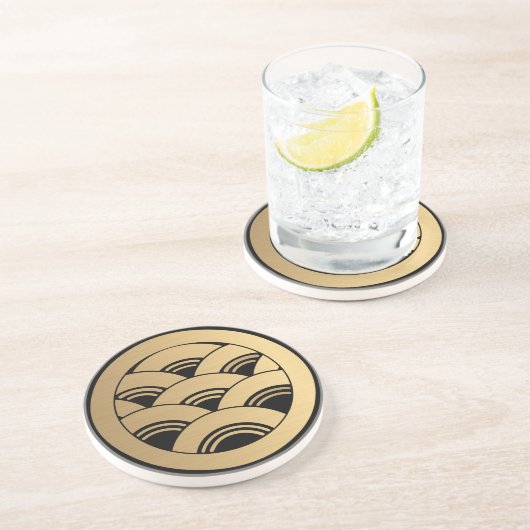 東洋フェイク黄金の波門日本の門 コースター (側面)