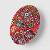 東洋ペルシャ語、トルコ文様、カーペット ラウンド壁時計 (傾斜)