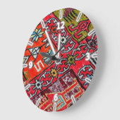 東洋ペルシャ語、トルコ文様、カーペット ラージ壁時計 (傾斜)