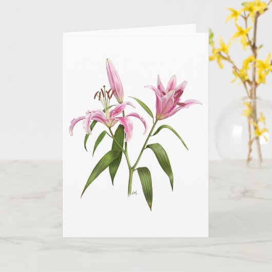 東洋ユリ-占星家 カード (黄色い花)