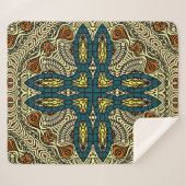 東洋ヴィンテージの花の継ぎ目のないスタイル模様  シェルパブランケット (正面(横))