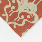 東洋ヴィンテージイカット幾何学模様 フリースブランケット (角)