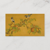 東洋中国のの鳥類と果実 名刺 (裏面)