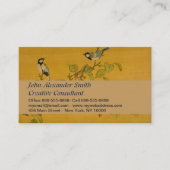 東洋中国のの鳥類と果実 名刺 (正面)