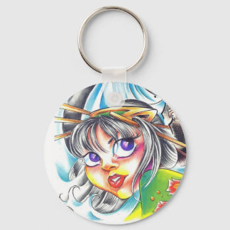 東洋女性のタトゥー キーホルダー