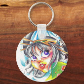 東洋女性のタトゥー キーホルダー (正面)