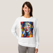 東洋女性像Tシャツ Tシャツ (正面フル)