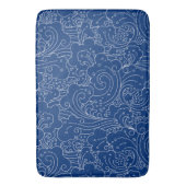 東洋抽象芸術の水波模様 バスマット (正面縦)