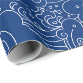 東洋抽象芸術の水波模様 ラッピングペーパー (ロールコーナー)
