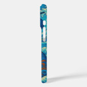 東洋抽象芸術美しい芸者舞妓ブルー波 Case-Mate iPhoneケース (裏面 / 左)