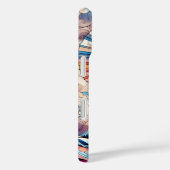 東洋抽象芸術芸者ピンク花波 Case-Mate iPhoneケース (裏面 / 右)