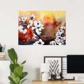 東洋日本のさくらんぼの花 ポスター (ホームオフィス)