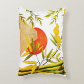 東洋日本のの山の日の出と竹 アクセントクッション (正面(垂直))