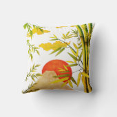 東洋日本のの山の日の出と竹 クッション (裏面)