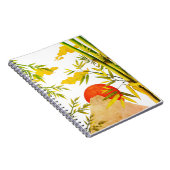 東洋日本のの山の日の出と竹 ノートブック (右側)