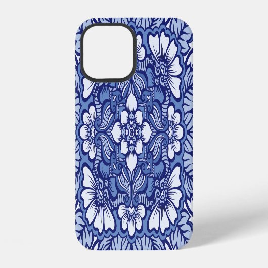 東洋民族のヘナ シームレス パターン iPhoneケース (裏面)