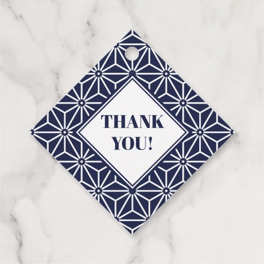 東洋海軍ブルーアサノハ日本パターン フェイバータグ (裏面)