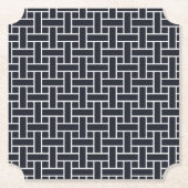 東洋海軍ブルーホワイトジャパン機織パターン ペーパーコースター (正面)