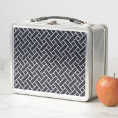 東洋海軍ブルーホワイトジャパン機織パターン メタルランチボックス (インサイチュ)