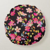 東洋王室ののきらめく花枕 ラウンドクッション (正面)