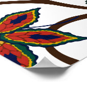 東洋的な動機。美しいシームレスなパターン ポスター (角)