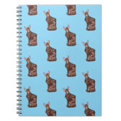 東洋短髪の柄 ノートブック (正面)