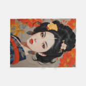 東洋絶妙の女中国の性 フリースブランケット (正面(横))