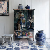 東洋美学エレガント芸者ポートレート 薄葉紙