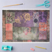 東洋美学Chinoiserieパッチワーク模様 薄葉紙 (クラフト)