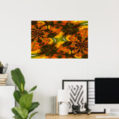 東洋美術抽象芸術絵画プリントポスター ポスター (ホームオフィス)