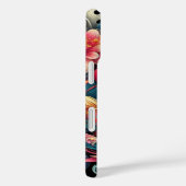 東洋鮮やか抽象芸術コイ魚波ハート Case-Mate iPhoneケース (裏面 / 右)