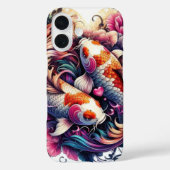 東洋鮮やか抽象芸術コイ魚波桜 Case-Mate iPhoneケース (裏面)
