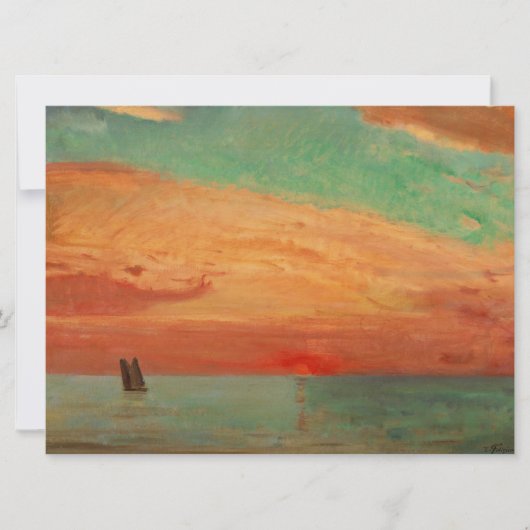 東海の日の出(アジアンアート) (竹二) カード (正面)