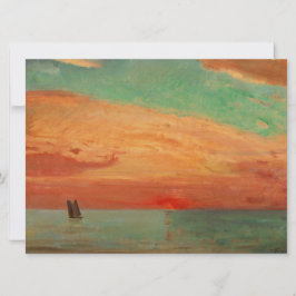 東海の日の出（アジアンアート） （竹二） カード