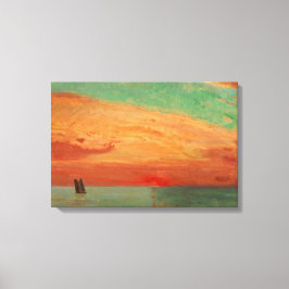 東海の日の出（アジアンアート） （竹二） キャンバスプリント