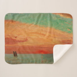 東海の日の出（アジアンアート） （竹二） シェルパブランケット