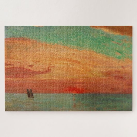 東海の日の出（アジアンアート） （竹二） ジグソーパズル (横)