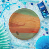 東海の日の出（アジアンアート） （竹二） ペーパープレート (パーティー)