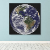 東海岸にハリケーン・アイリーンと完全な地球。 キャンバスプリント (インサイチュ (ウッドフロア))